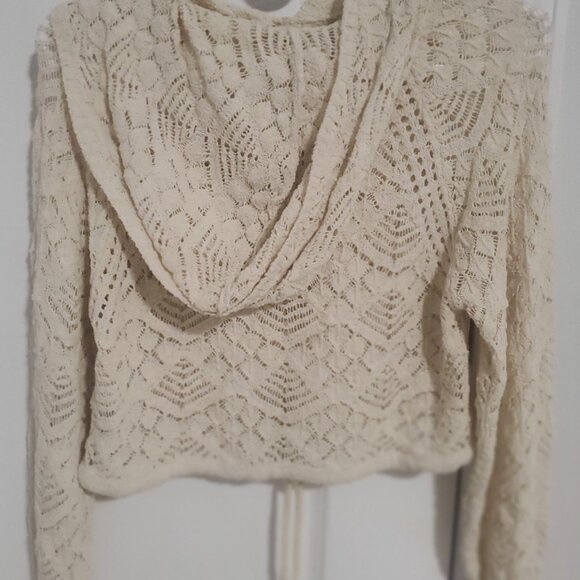 Hooded pointedly knit sweater - Picture 5 of 6